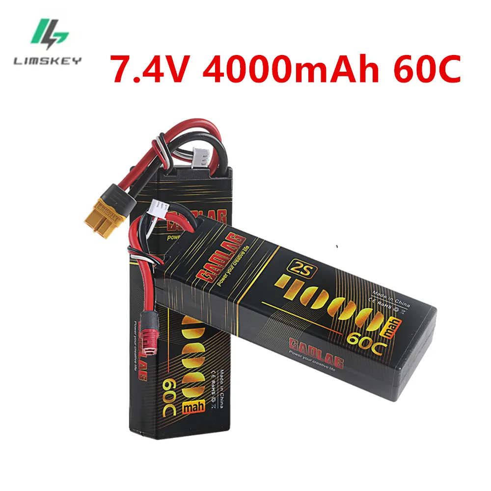 Batterie LiPo 7.4V 4000mAh 2S XT60/T Plug pour RC