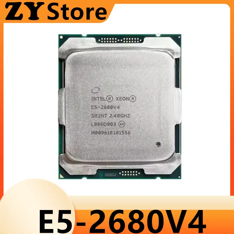 CPU Processor XEON E5 2680 V4 14 Core 2.40GHZ 35MB L3 Cache 120W SR2N7 LGA 2011-3 Support X99 Motherboard E5-2680V4