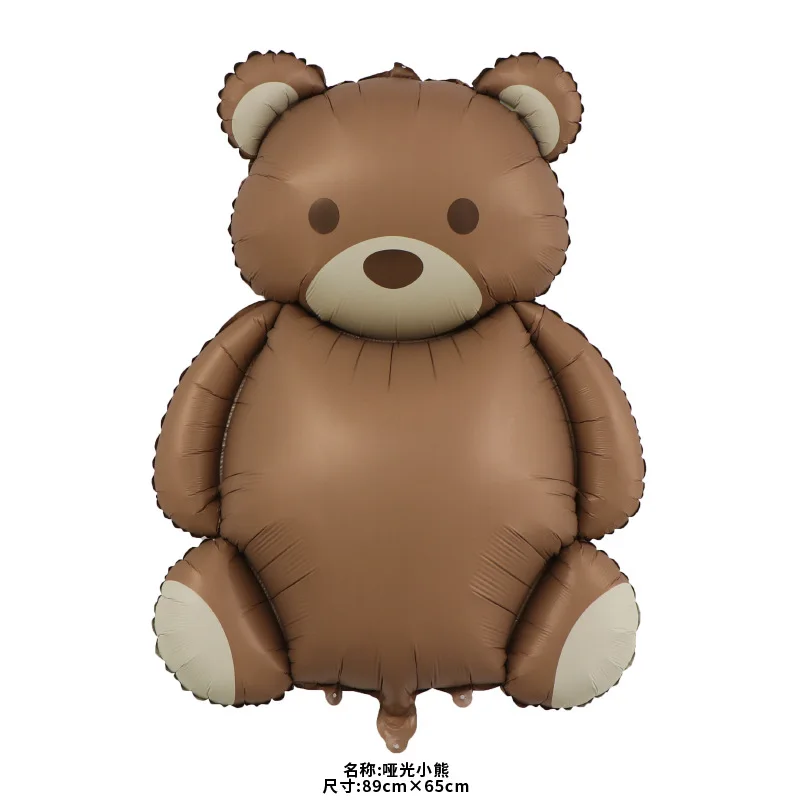 Cute Matte Balloon Rainbow Police Car Airplane Bear Kids Birthday Balloon Party Scene Decor Supplies Aluminum Film Balloon