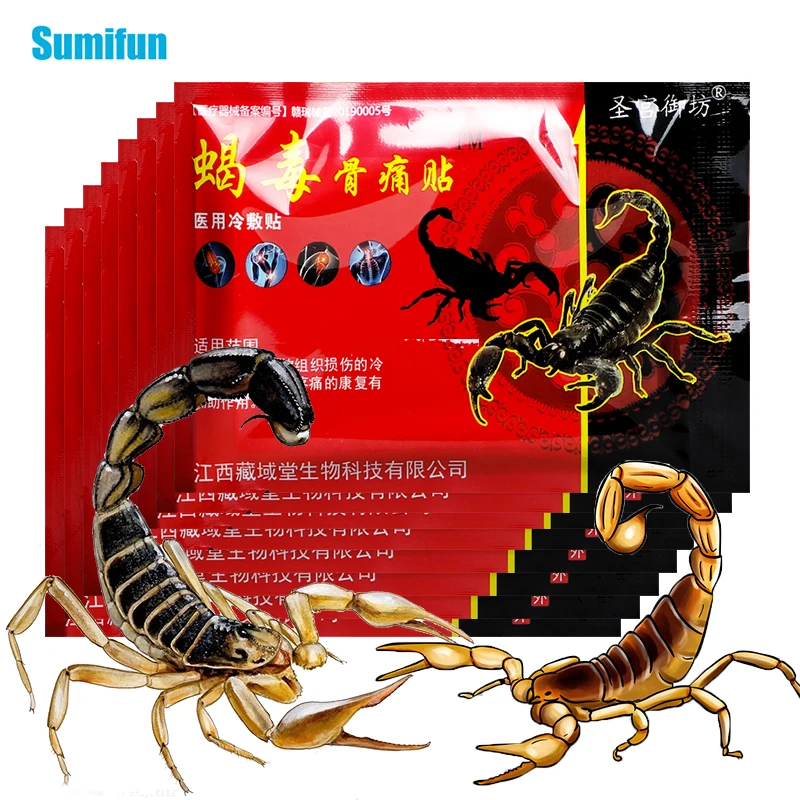 Pain Relief Patch 8/40/80Pcs Scorpion Venom Pain Relief Patch Joint Knee Rheumatoid Arthritis Muscle Sprain Medical Plaster Back Pain Killer Patch