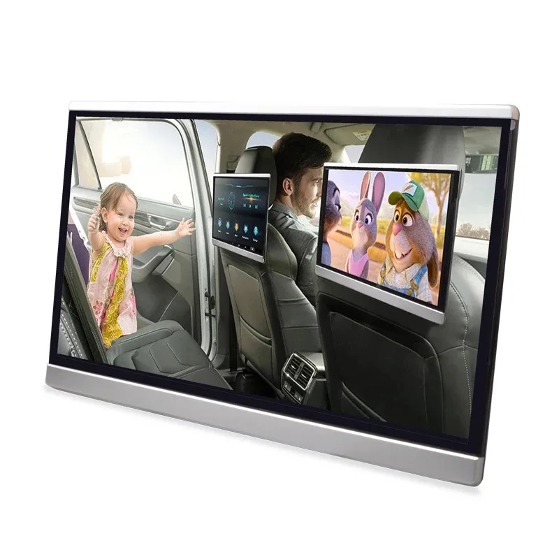 

Car Headrest Screen 13.3 Inch with 7 Color LED Light 2+32G Full Touch Screen Android 11 Car Display for Back Seat Entertainment