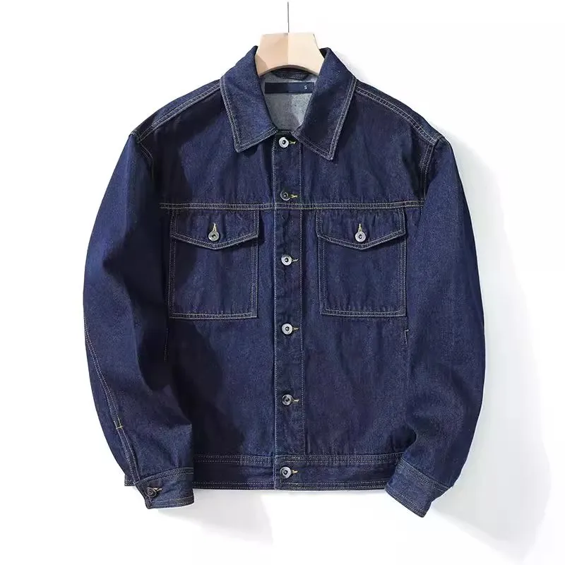 Spring new primary color washed denim jacket for high-end retro jackets for men and women