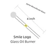 4inch/10.5CM Smile Logo Glass Oil Burner Pipe for Clear Thick Borosilicate Glass Experiment 2/5PCS 1