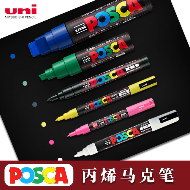 Uni-Juego de rotuladores de pintura acrílica, 12 piezas, 1M, 12C -  AliExpress