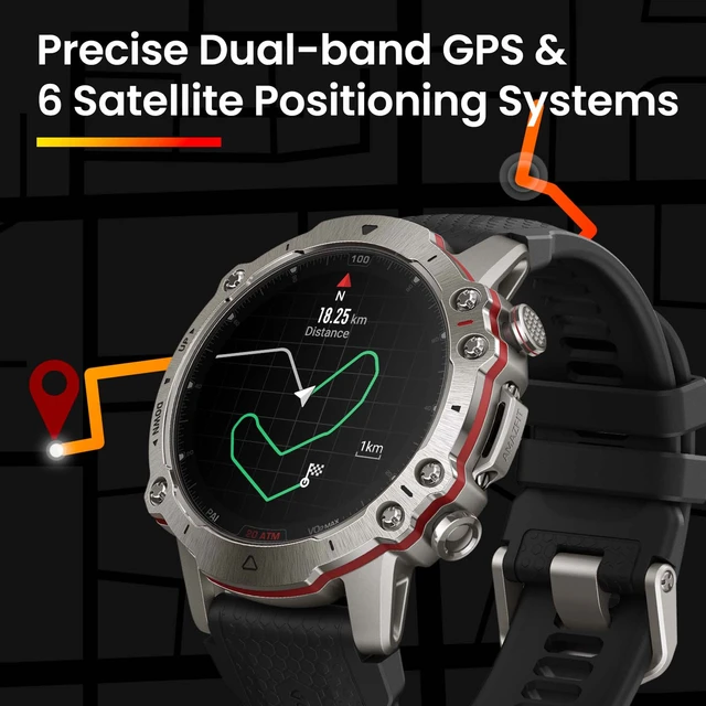 Amazfit Falcon Smartwatch di grado militare per uomo 2 Dual-Band e 6  posizionamento satellitare GPS 20 ATM Smart Watch resistente all'acqua -  AliExpress