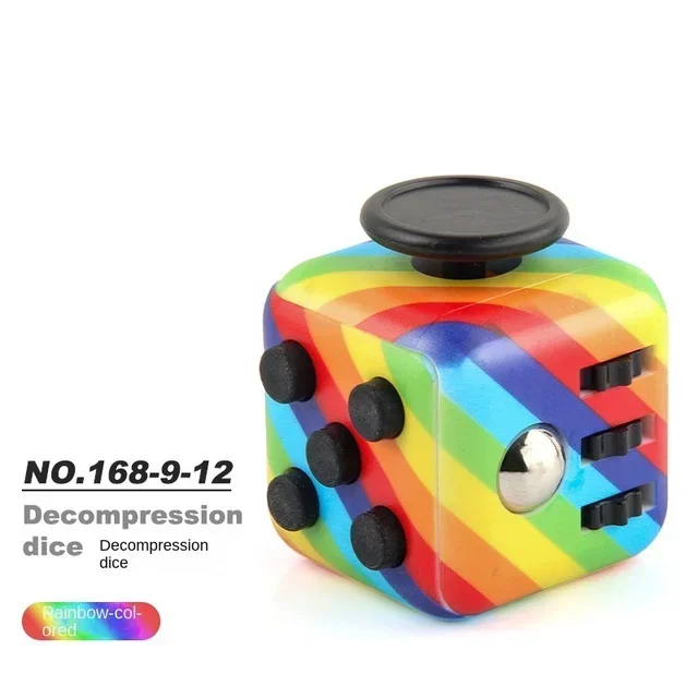 Stress Relief Solid Color Fidget Dice for Anxiety & Focus Enhancement