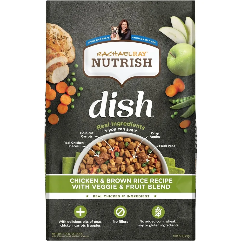 

Dish Premium Dry Dog Food, Chicken & Brown Rice Recipe with Veggies & Fruit, 23 Pound Bag