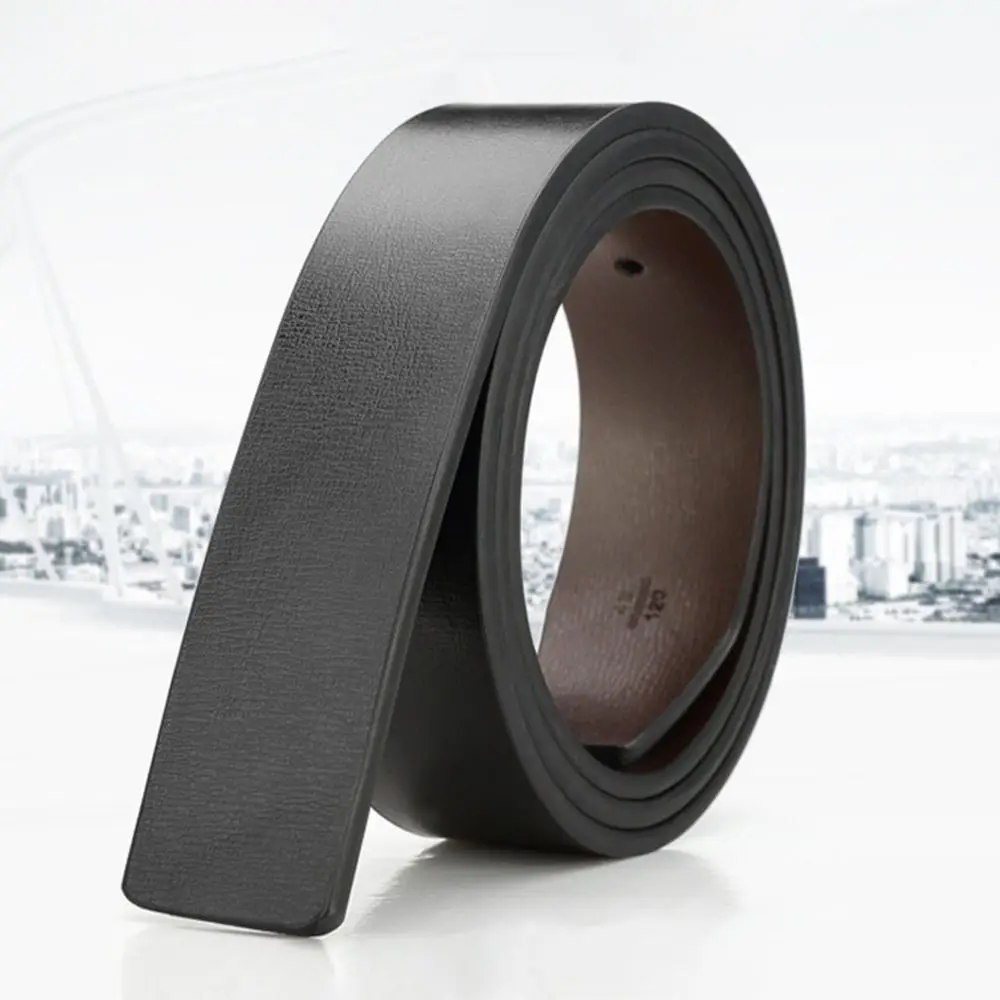 

Casual Luxury Brand Designer Replacement Genuine Leather Belt 3.3cm with Hole No Buckle Girdle Classic Waistband