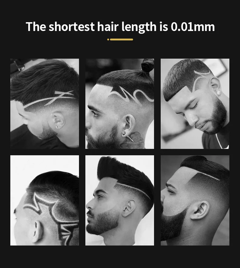 Máquina de Cortar Cabelo Forma Elétrica Bateria Recarregável Men Shaver Barbeiro Aparador Barba Profissional t7 t Usb 3 Home & Garden
