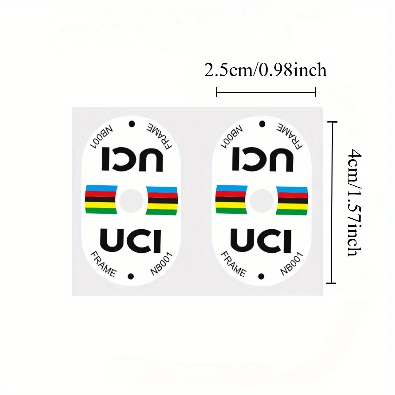 2PcsUCI Certified Bicycle Valve Sticker - Scratch Resistant, High Quality PVC Material for Road and Mountain Bike