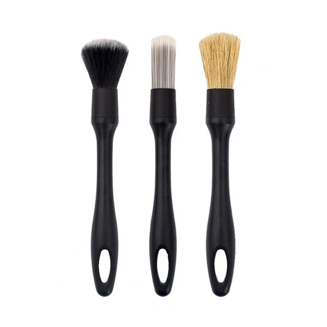 3PCS Car Detailing Brush Kit Detail Brushes Auto Detail Brushes for  Dashboard Nature Boar Hair Bristle Synthetic Fiber - AliExpress