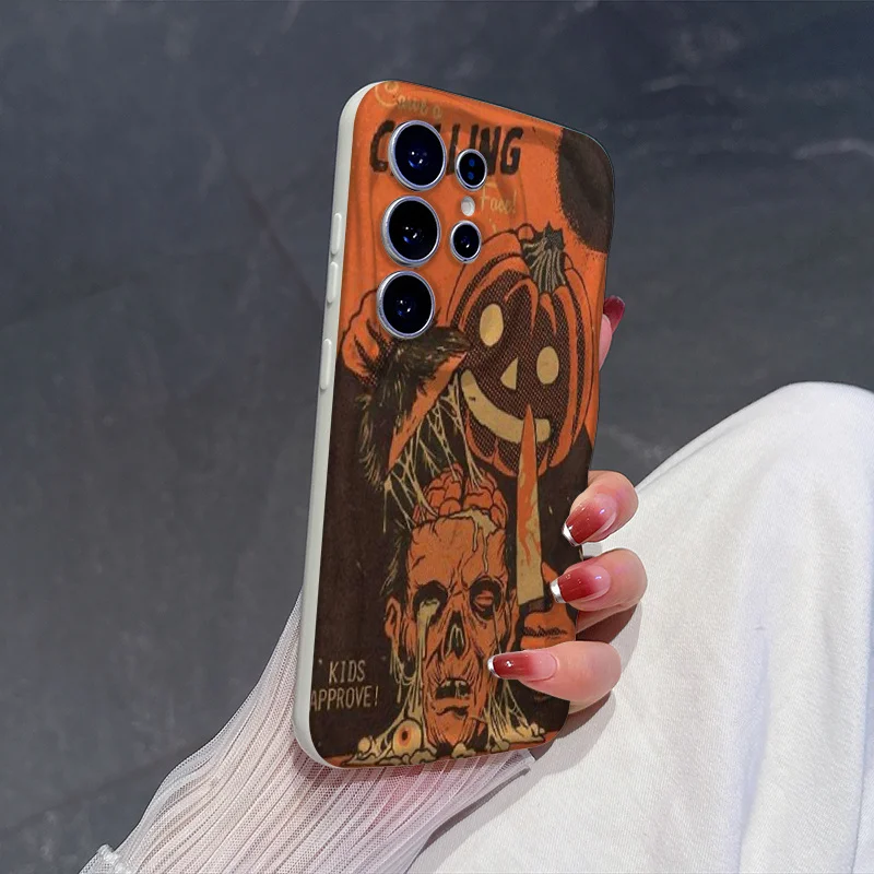 Glossy Halloween Pumpkin 3D Phone Case - Soft Cover Design