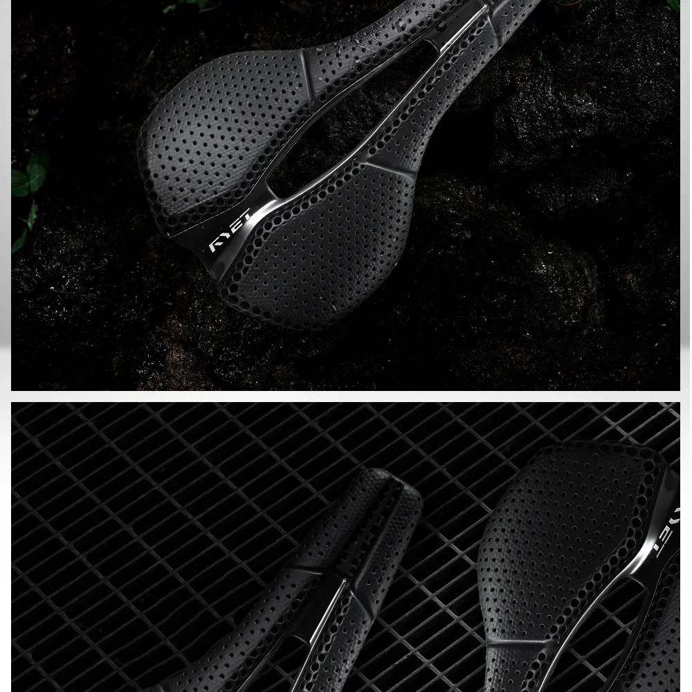 RYET Vollcarbon 3D-gedruckter Fahrradsattel 245 x 143 mm Vakuumpolsterung für MTB Gravel Rennrad Rennsattel Leichte Fahrradteile – Detail 20