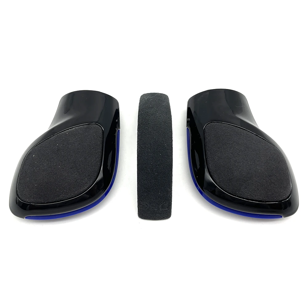 Black Chrome With Suede Leather Gear Shift Knob Side Cover DSG Emblem For VW Golf 6 7 R GTI Passat B7 B8 CC R20 Jetta MK6 GLI
