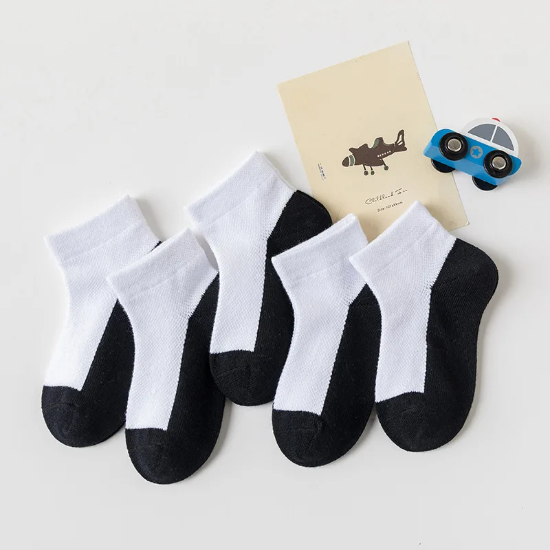5 Pairs Kids Socks Cotton For 1-12 Years