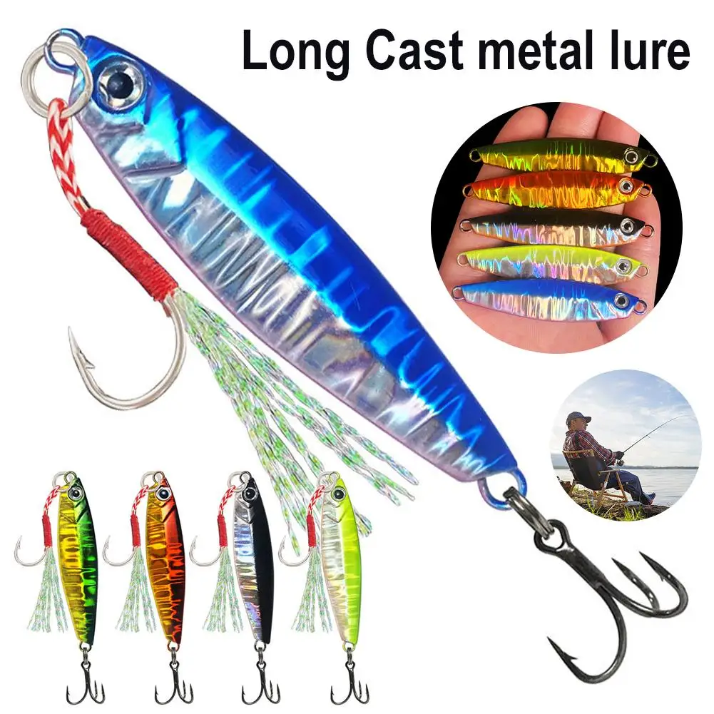 1pcs Shore Jig Fishing Lure 10g 52mm Long Casting Metal Bass Saltwater Bait Freshwater New Lure Trout S1s3