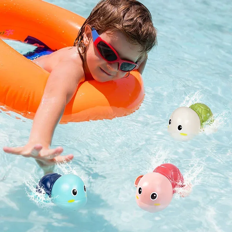 Baby Bath Toys Summer Baby Water Gun Spray Toys Cute Little Yellow Duck Swimming Turtle Whale Pool Beach Classic Clockwork Water Toys