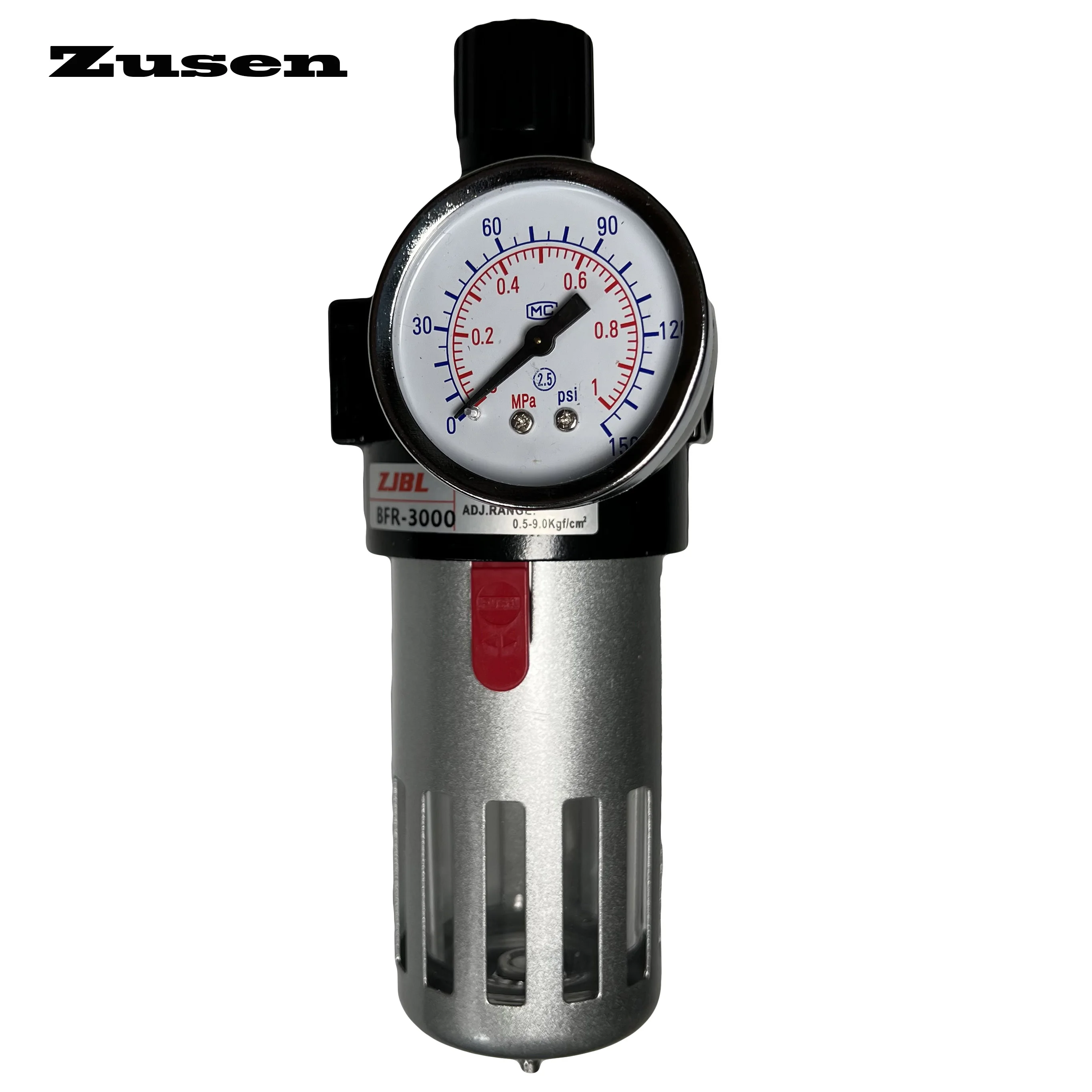 Filtro Pneumático Zusen-alumínio Regulador de Pressão com Porcas Prata Óleo ar Comprimido Série Airtac Bfr- 2