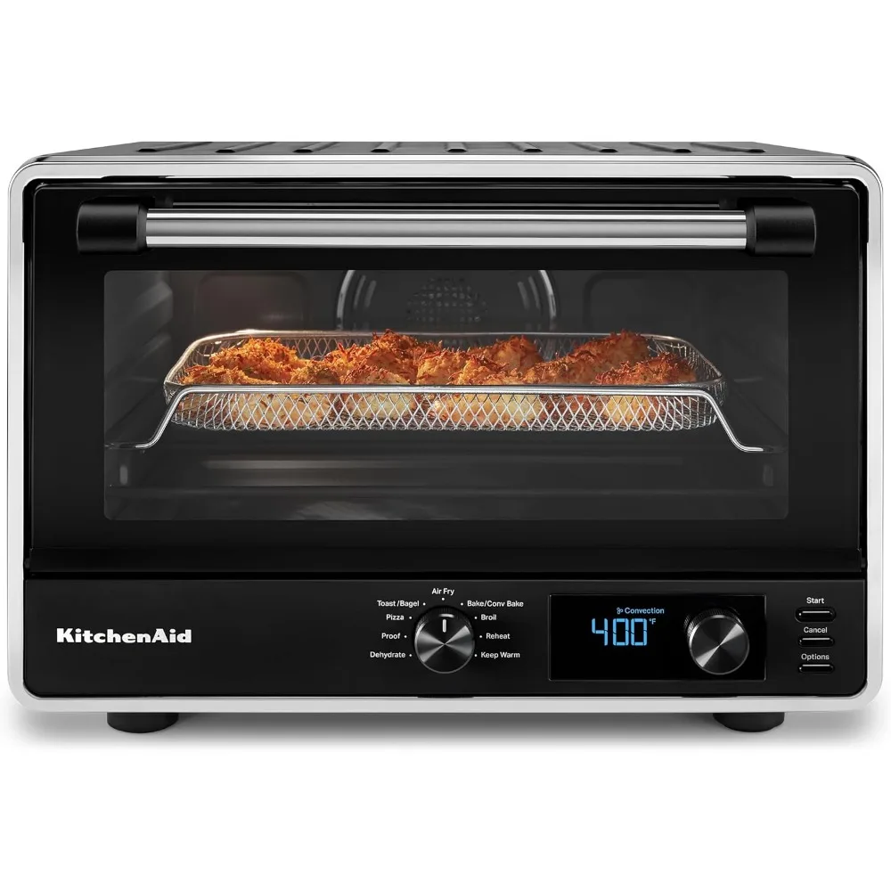 Digital Countertop Oven with Air Fry & Pizza Stone, KCO128BM, Black Matte