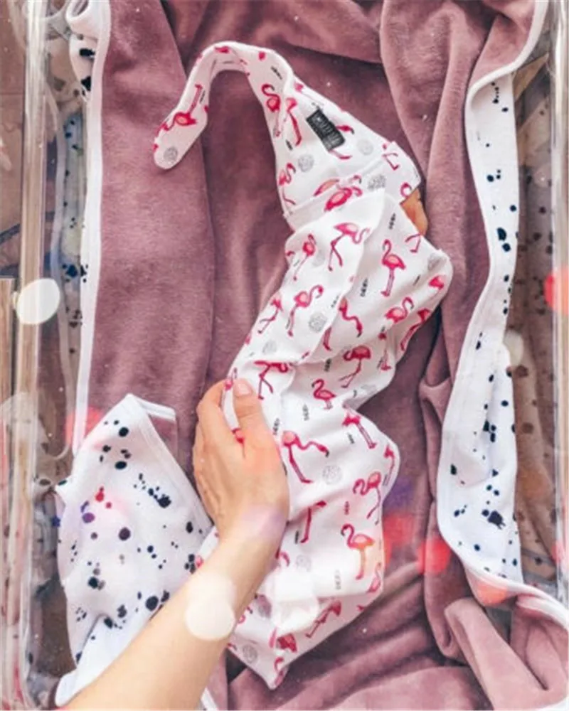 0-6m Newborn Sleeping Bags Cartoon Animal Print Zipper Baby Girls Boys Swaddle Wrap Blanket + Hat