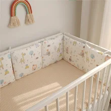 

6 Pcs/Set Cotton Baby Bed Bumper Baby Bed Braid Protector Crib Bumper Kids Anti-collision Crib Bumper Baby Room Decoration