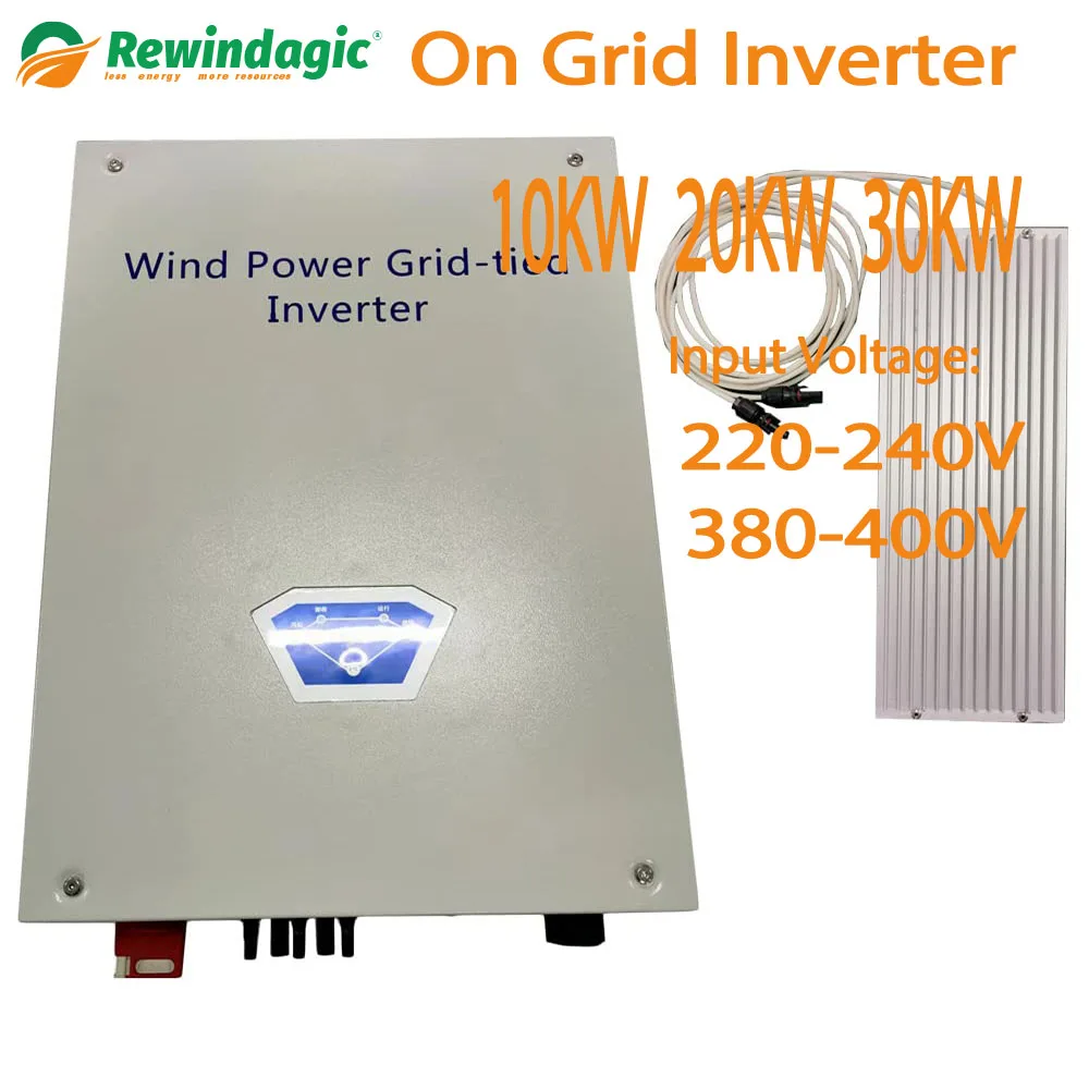 Grid Tie Inverter 10Kw 20Kw 30Kw 220V 380V Batteria Scarica Onda Sinusoidale Pura Regolabile Su Inverter Di Rete Per Turbina Eolica