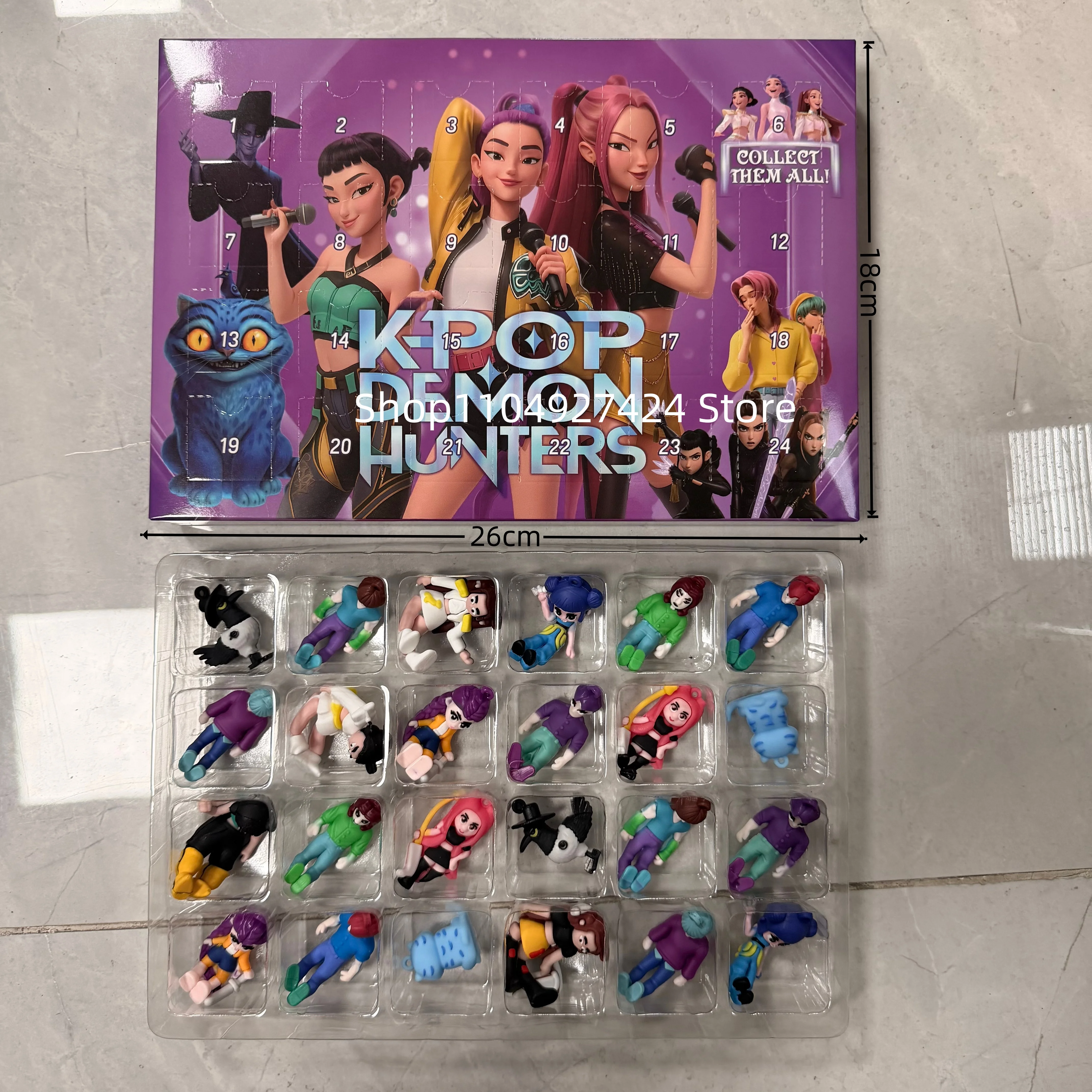 Calendario Dell'Avvento 2025 Huntrix - 24 Portachiavi 2D Demon Hunters Kpop