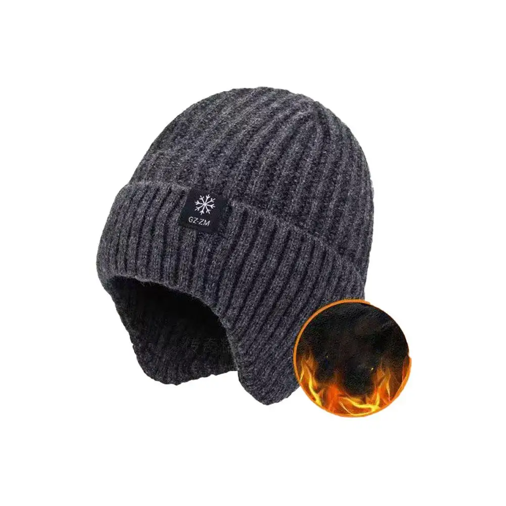 Winter-Mütze aus gestricktem Stoff für Erwachsene, Unisex, Skullies und Mützen – Detail 3