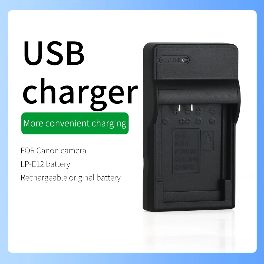 Lp-E12 Caricabatteria Lc-E12E Per Fotocamera Canon Slr Eos M M2 M10 M50 M50 Mark Ii M100 M200 M100