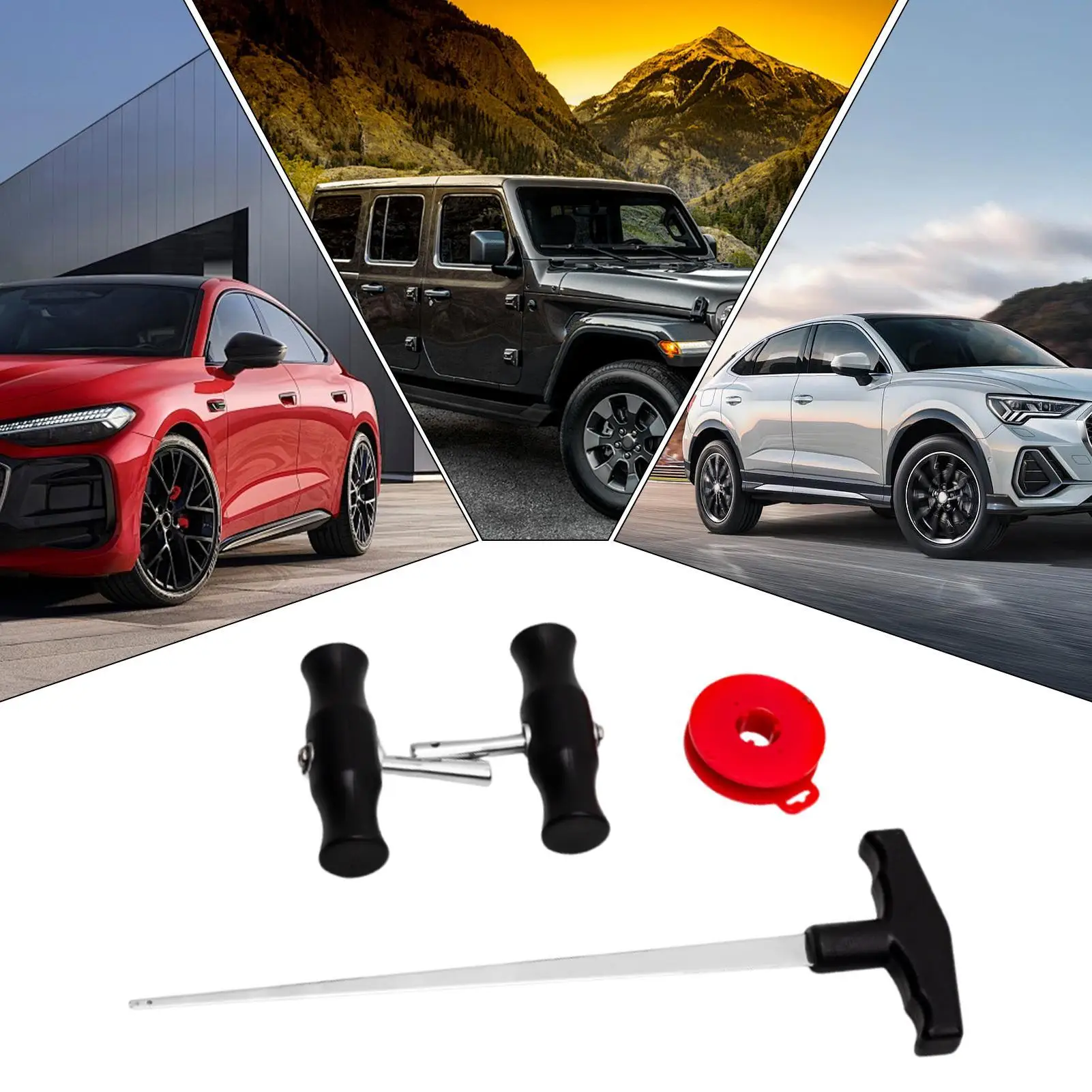 윈드실드 제거 키트 T자형 스틸 빈티지 자동차 수리 도구 자동차 유리 절단 고정 글레이징 제빙 윈도우용