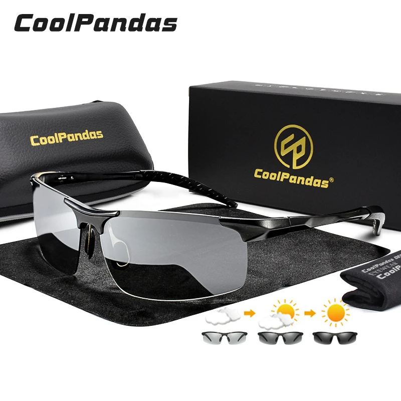 Gafas de sol fotocromáticas sin de aluminio para hombre, lentes polarizadas de conducción diurna nocturna, antideslumbrantes, camaleón, 2023|De los hombres gafas de sol| AliExpress