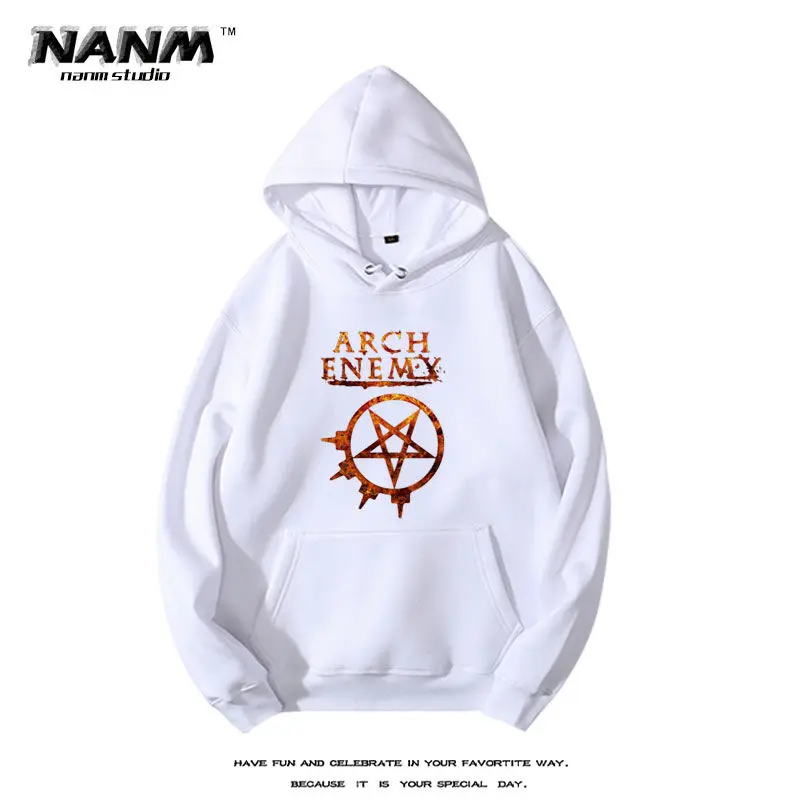 Fashion Casual Men's Hoodies Women's Hoodies Harajuku Thickened Autumn/Winter Sweatshirt Arch Enemy As The ges Burn