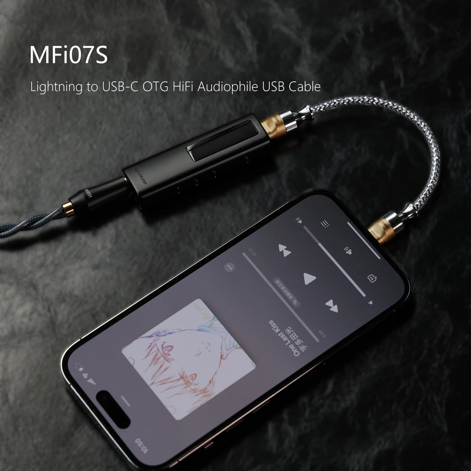 Dd Ddhifi Mfi 07S Bliksem Naar USB-C Otg Audiofiele Usb Audio Kabel Adapter 10Cm/50Cm Hidizs