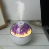 2025 New USB Power Cord Mini Simulated Flower Air Humidifier Aroma Diffuser Essential Oil Diffuser With Warm Night Lights 2