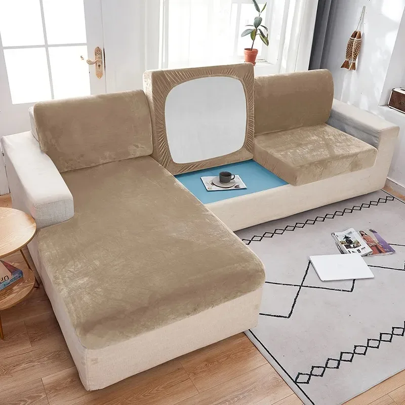 Velvet Sofa Seat Cover Thick Soft Sofa Protector Cover Seat Cushion Covers For Living Room Home Slipcover Furniture Protector 6