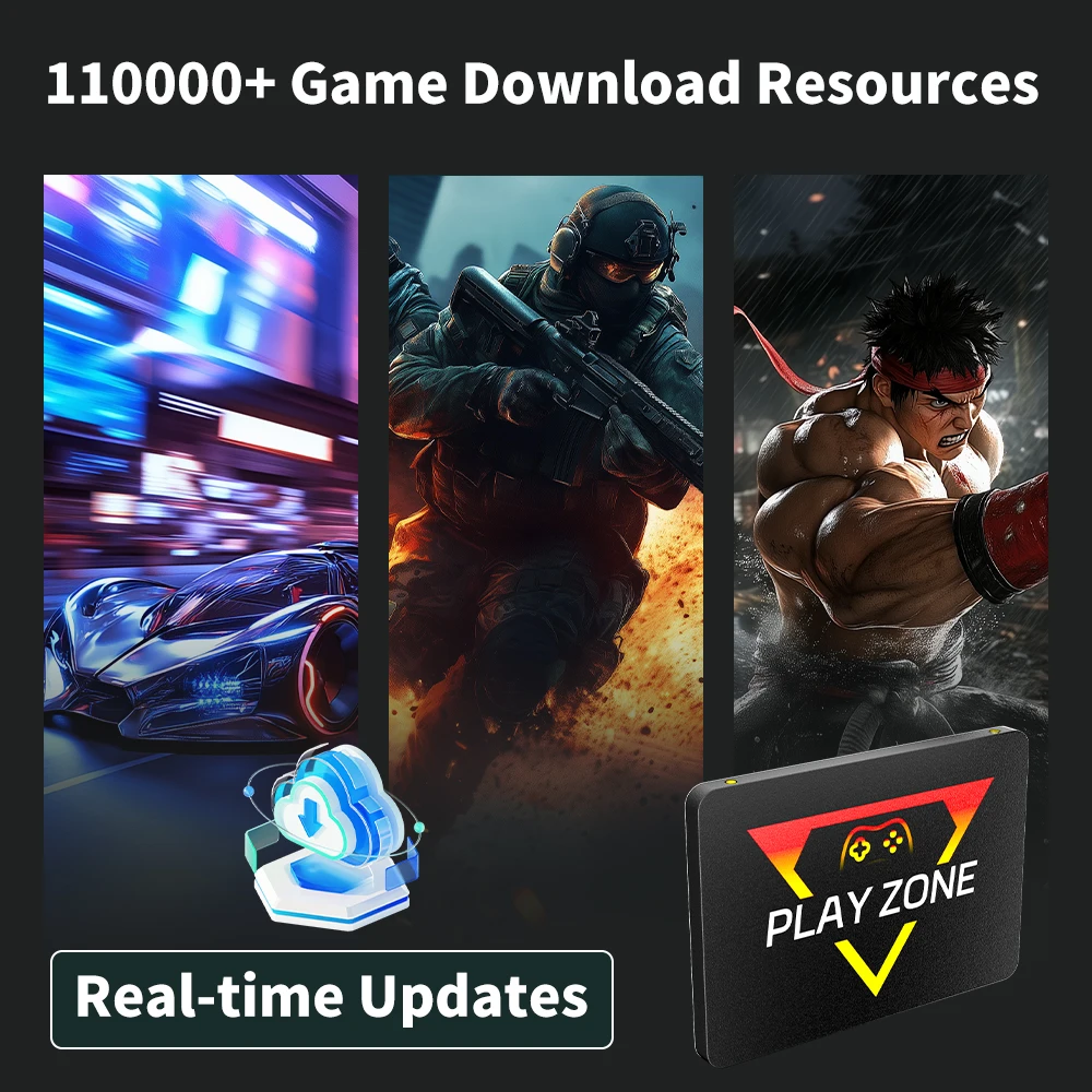 Play Zone 1TB Gaming SSD 80+ Emulatore per PS5/PS4/Switch/XBOX/PS3/PS2 con 16191 giochi Playnite, lanciobox e retrobat per PC/laptop 6