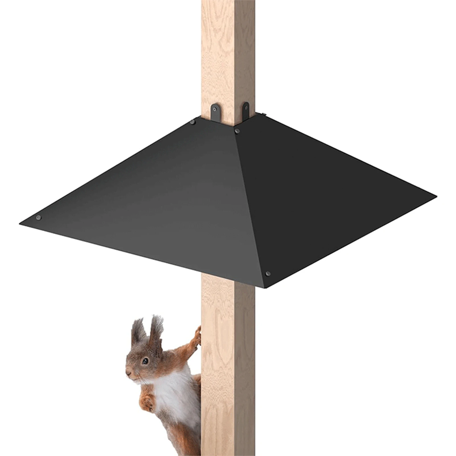 Outdoor Squirrel Proof Baffle Kit Guard  Proof Baffle Heavy-Duty Pole Mount  Guard Stopper with Screws and Wrench for 4x4 Post 3