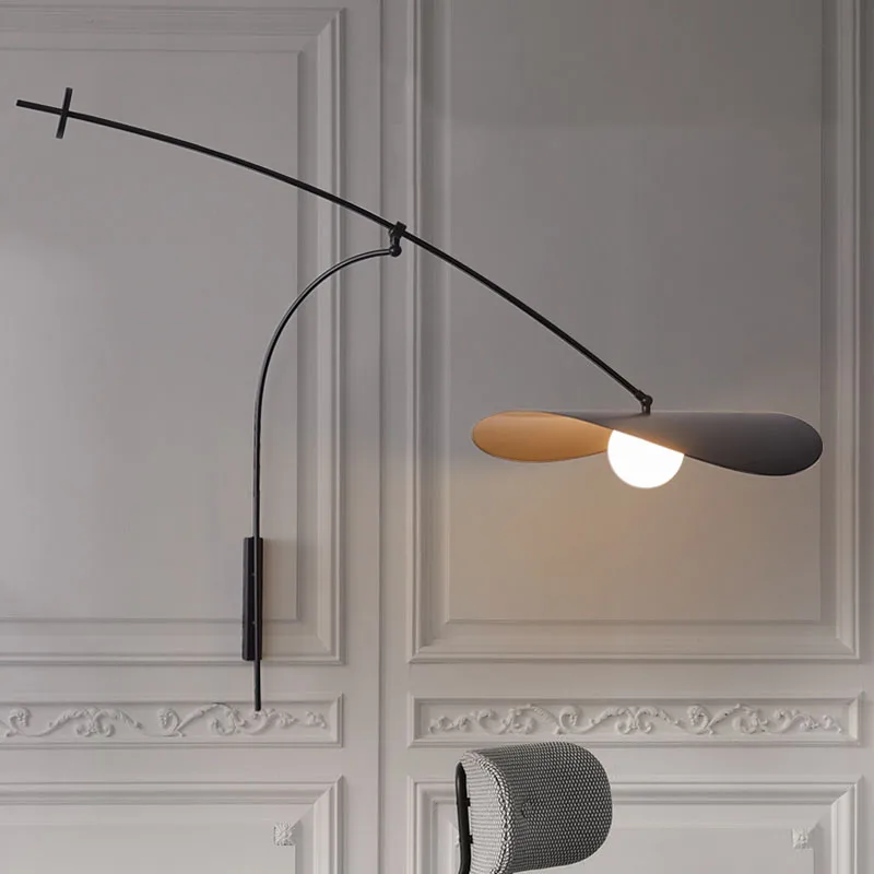 Industrial wall lamp Metal Long Swing Arm adjustable wall light Vintage Wall Sconces Bedside Reading hall wall decoration light 2