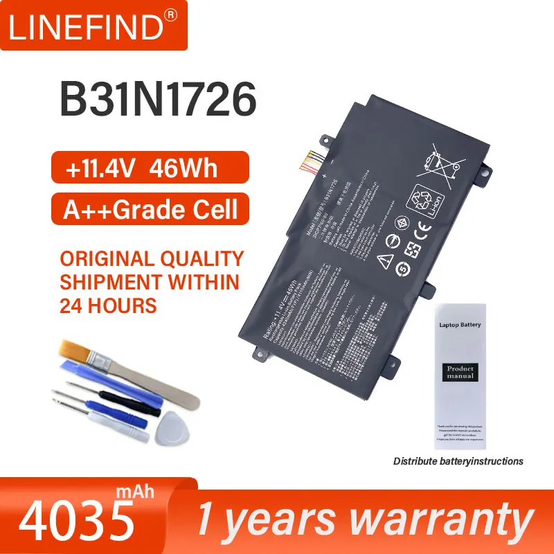 B31N1726 Аккумулятор для ноутбука Asus FX504GD FX504GM FX80GD FX80GM FX86FM FX86FE FX504GE FX505 TUF565GD TUF554G 11,4 V 48WH