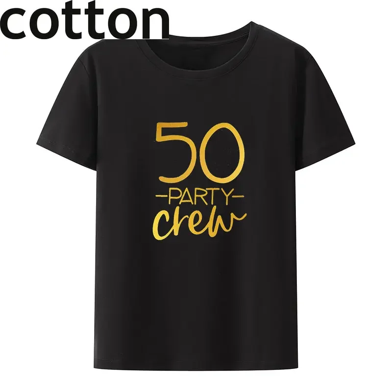 50 ° Compleanno Regali Per Le Donne 50 Camicie Di Compleanno 50 Anni Festa Di Compleanno Manica Corta T-Shirt Grafica A Maniche Corte Casual