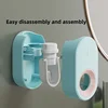 1pc Automatic Toothpaste Dispenser Creative Wall Mount and Toothbrush Holder Squeezer for Family Shower Bathroom 5