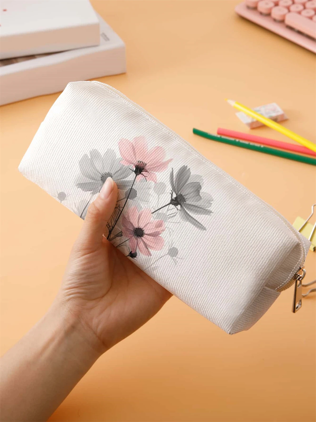 Small pencil case, large capacity pencil case, multifunctional stationery storage bag, student school organization supplies