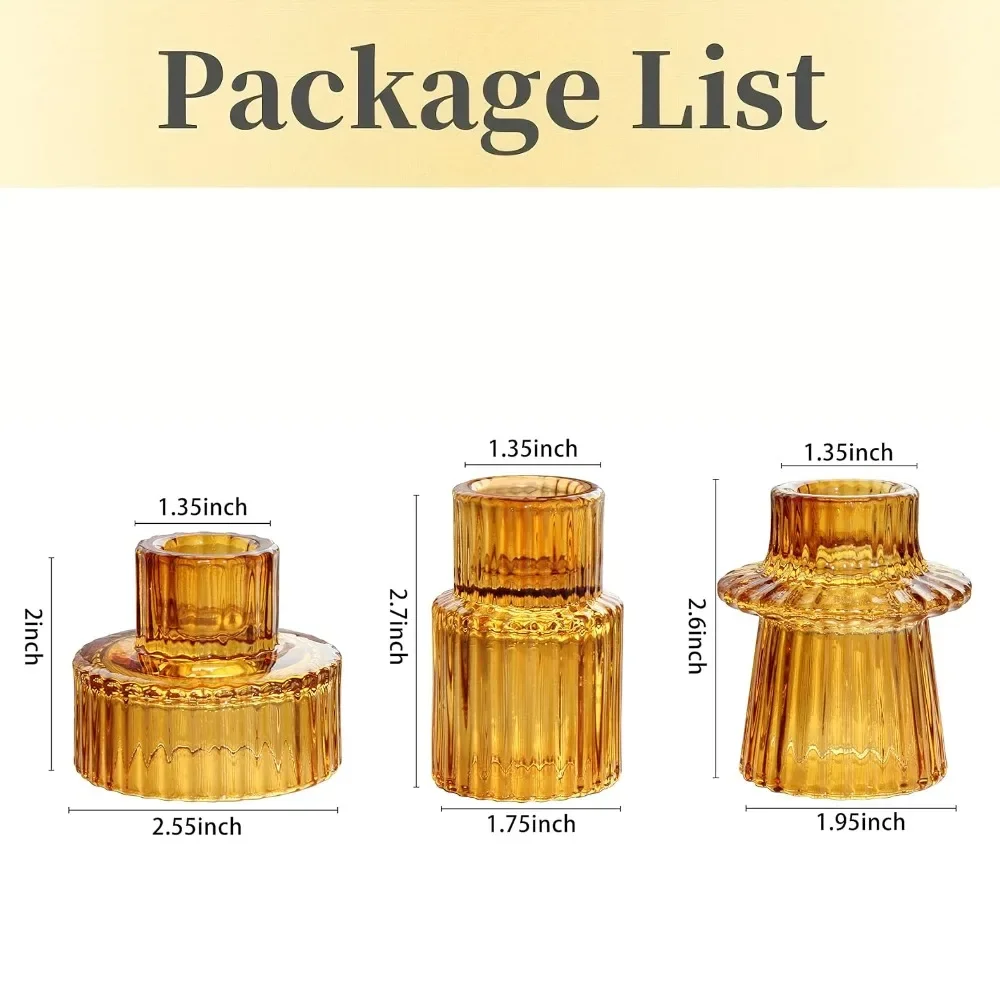 3Pcs Amber
