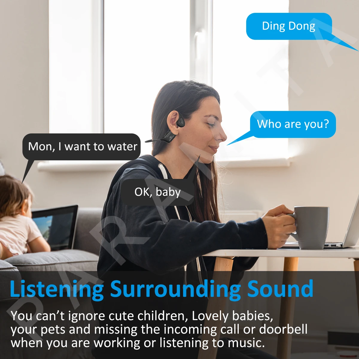 P8 Knochenschallkopfhörer, kabellos, Bluetooth 5.3, wasserdicht, Sport-Headset mit Mikrofon für Gaming, Training und Laufen_voghion.com