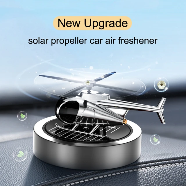 Auto Lufter frischer Solar Hubschrauber Innen zubehör Dekoration Propeller  rotierende Auto Aroma Parfüm Diffusor Deodorant - AliExpress