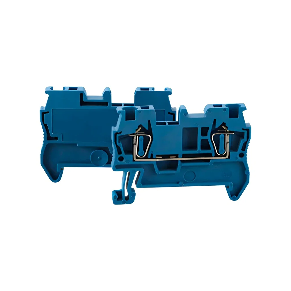 100 Pcs ST-1.5 Din Rail Terminal Block Spring Connector Electrical Return Pull Type Spring Cage Connection Wire Conductor