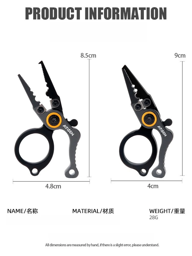 Description Picture 2 of itemMini Aluminum Alloy Fishing PliersLure Pliers RingOpeners Fishing Multitool Hook Remover Braided Pesca Fishing Line Accesorios