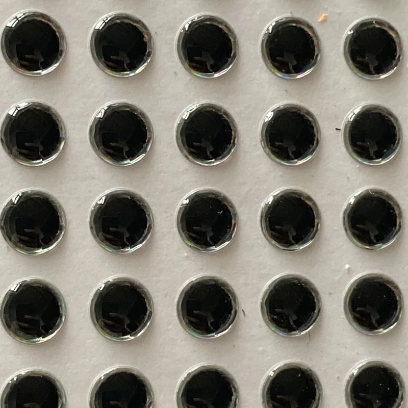 300pcs fishing lure eye 3D simulation fly fishing crank bait artificial fisheye silver/ red 3mm / 5mm / 6mm fishing lure