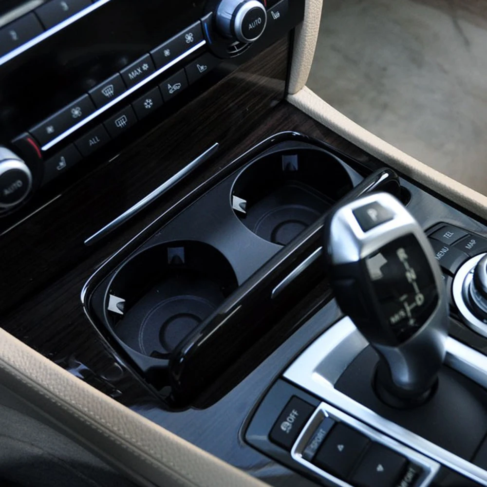 Cup Holder Outer Cover For BMW 7 Series – ABS Black Trim, Fits 740i 740Li 750i 750Li 760Li, 51169179820