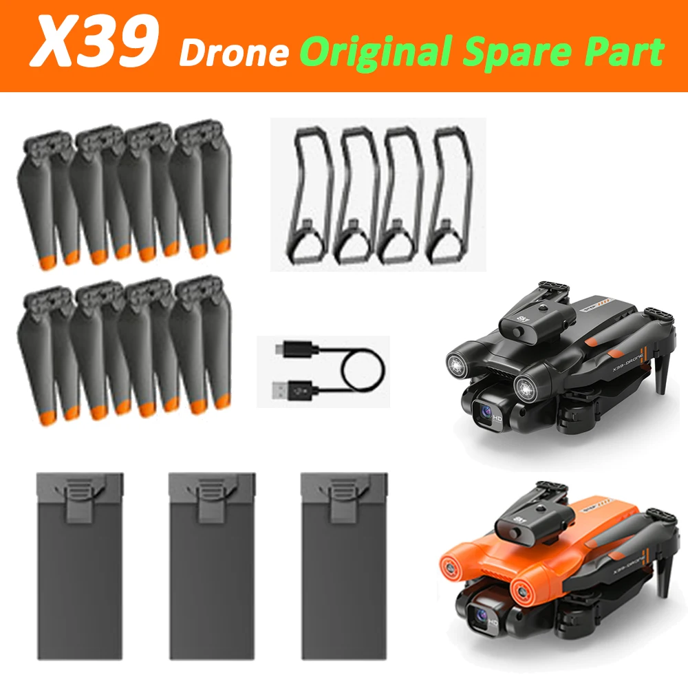 

X39 Drone LS-X39 Quadcopter оригинальная запасная часть LSRC X39 аккумулятор/USB-кабель для зарядки/лопасть пропеллера/защитная рамка